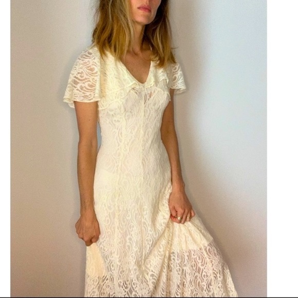 Vintage Dresses & Skirts - ✨HP✨ Vintage Cottagecore Bohemian Wedding Lace Dress